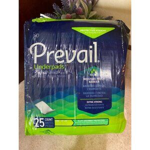 Prevail Underpads Large 25 Count Moisture Proof Barrier Extra Strong Protective